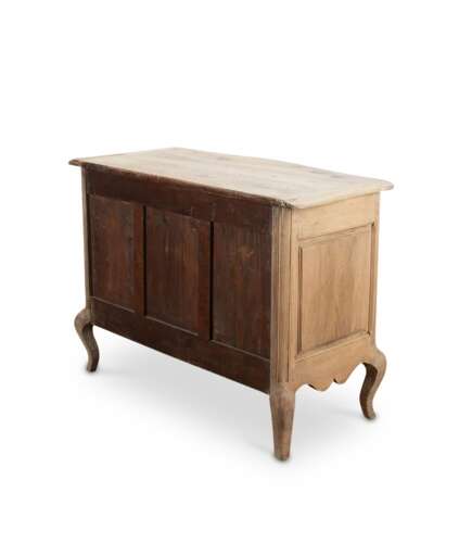 Stylish French Bleached Serpentine Walnut Comode