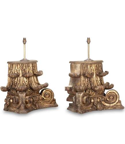 Pair Of 19th Century Corinthian Table Lamps