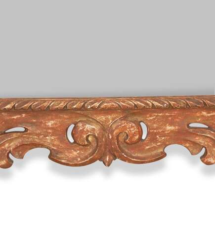 Large 18th Century Italian Carved Frame with aged mirror plate
