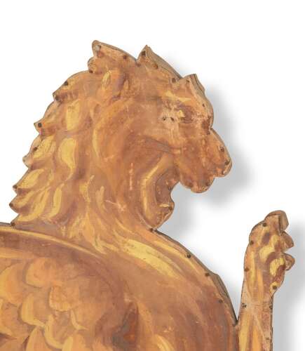 Pair Of 19th Century French Canvas Lion Wall Props