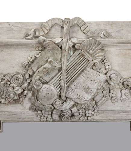 18th Century French Oak Panelled Trumeau Mirror