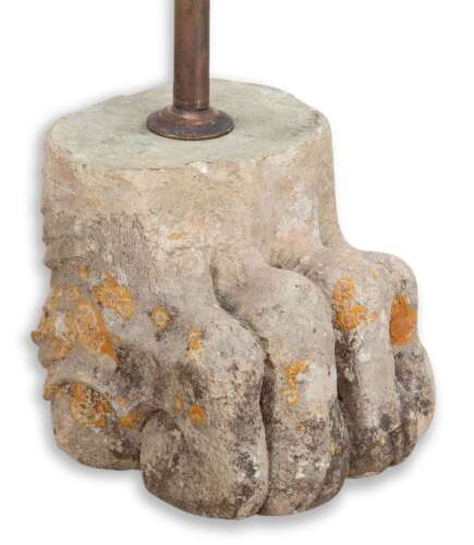 Pair Of 18th Century French Stone Paw Table Lamps