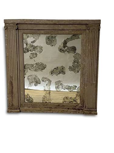 French 19th Century Large Corinthian Column Panel Mirror
