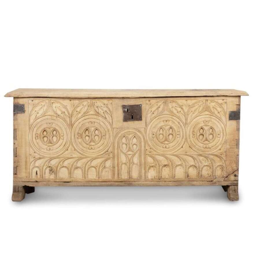 18th Century French Carved Oak Chest