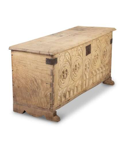 18th Century French Carved Oak Chest