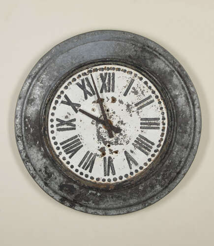 19th Century French Zinc Tower Clock