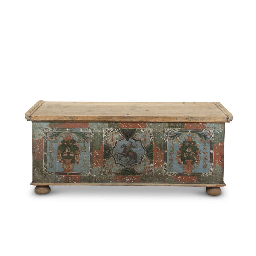 18th Century Tyrolean Hand Painted Chest