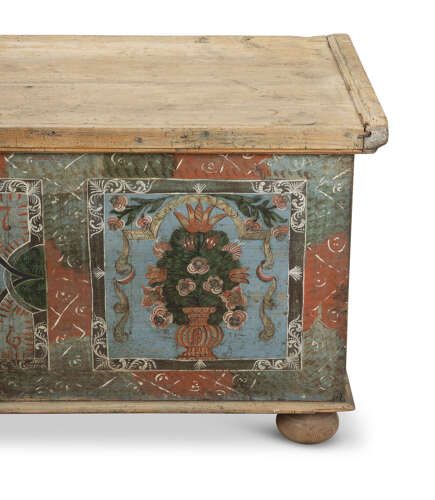 18th Century Tyrolean Hand Painted Chest