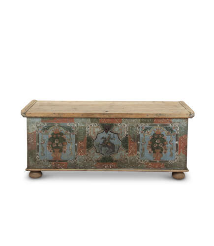 18th Century Tyrolean Hand Painted Chest