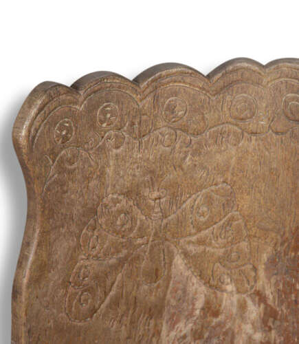 19th Century Swedish Folk Art Kubbstol