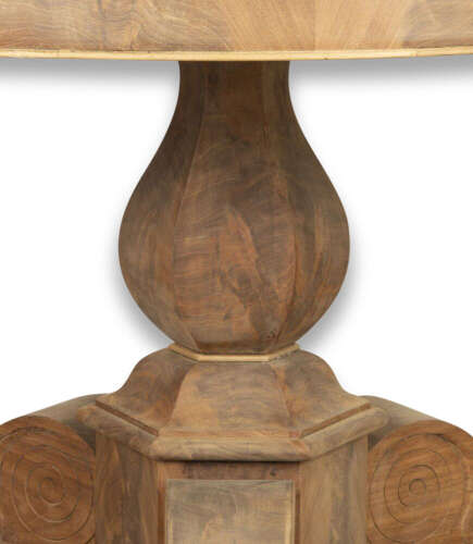 19th Century French Bleached Mahogany Gueridon with Marble Top