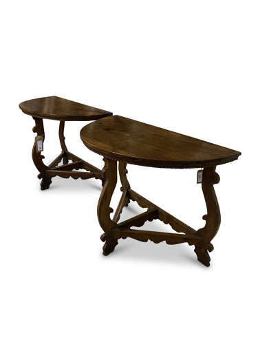 A pair of late 18th Century Italian console tables