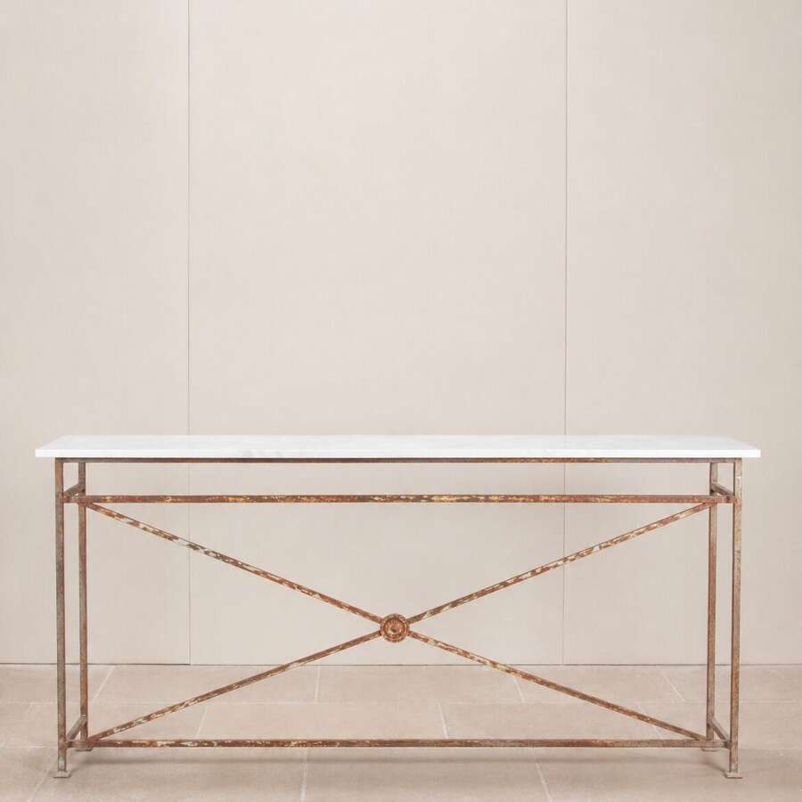 French Cast Iron Console Table