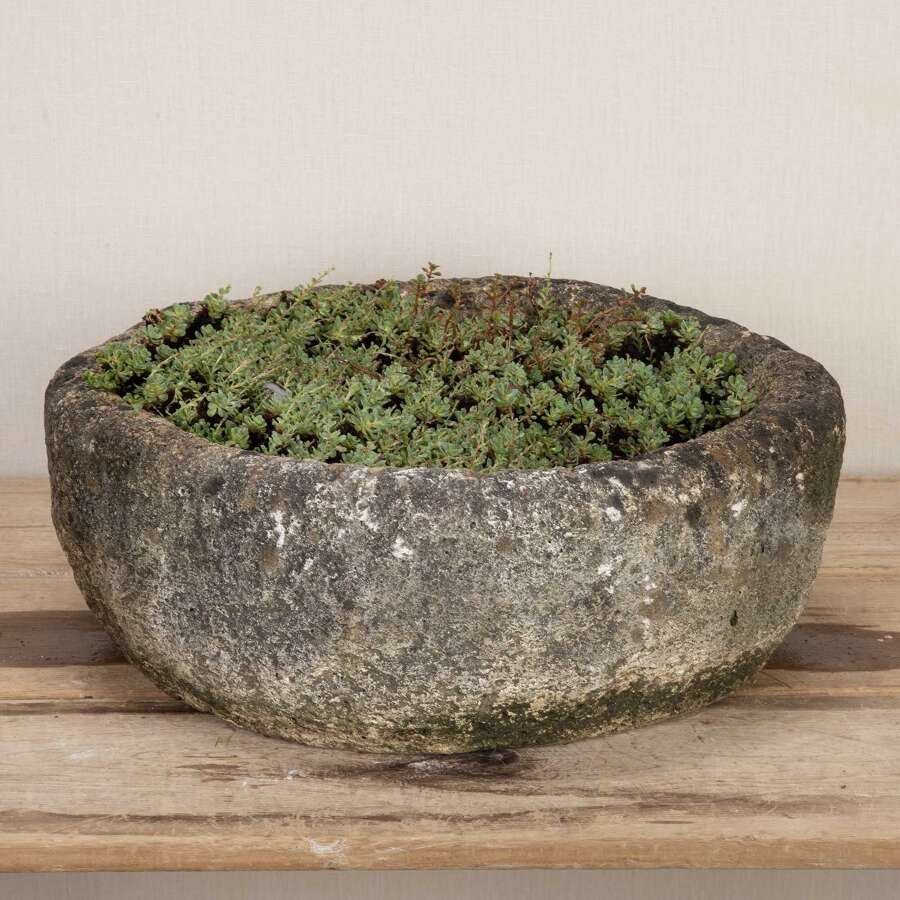 19th Century French Oval Stone Planter