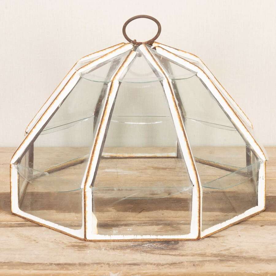 19th Century French Glass and Iron Garden Cloche
